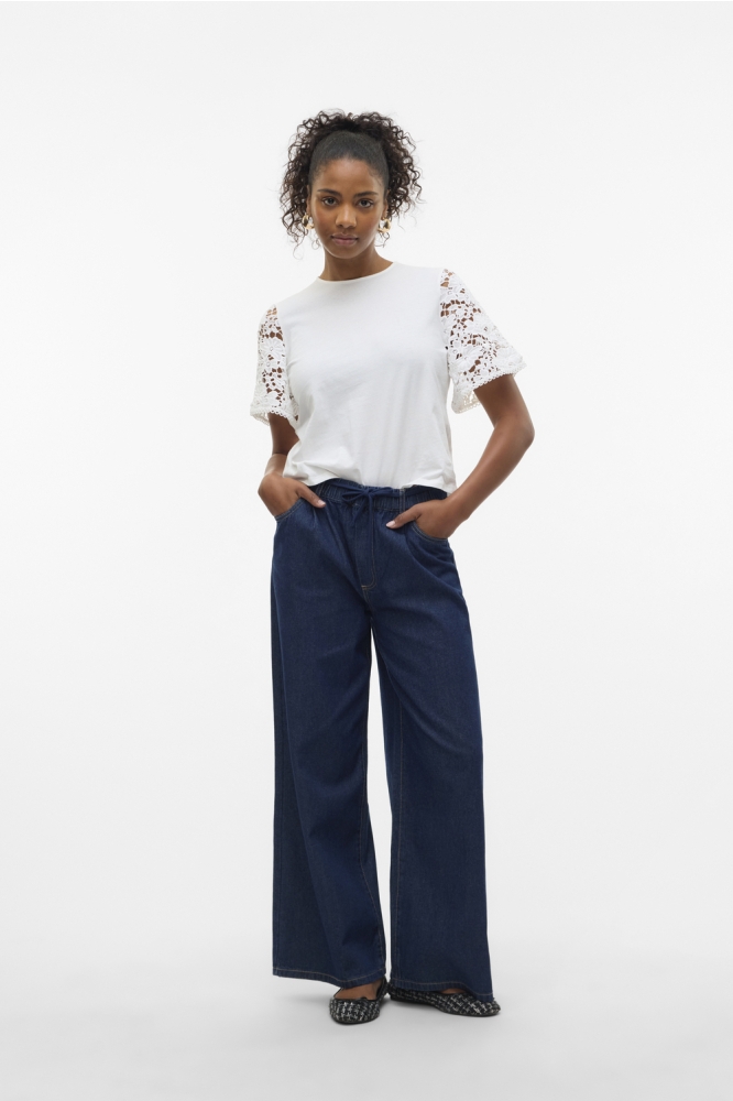VMPANNA 2/4 TOP JRS 10329679 SNOW WHITE